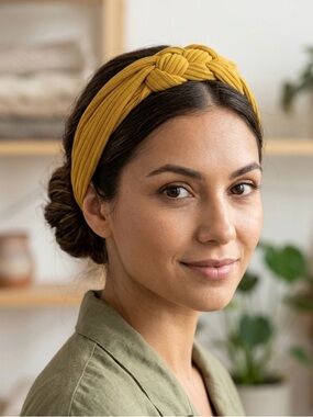 “3/$25” Mustard Yellow Braided Ribbed Knit Headband